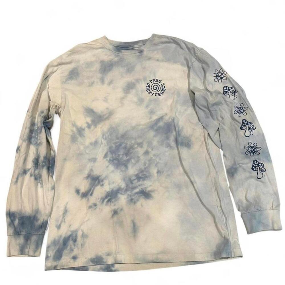 Blue tie dye long sleeve shirt